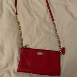 Red Leather Coach Crossbody